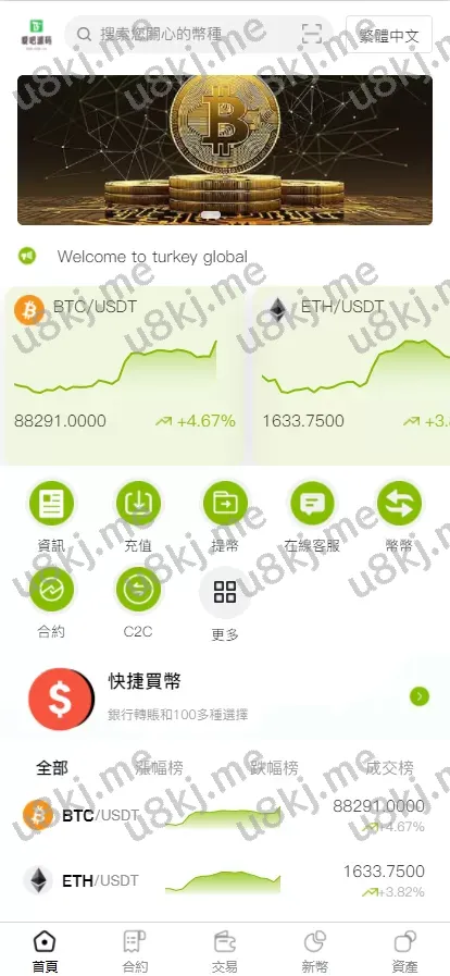 多国语言切换最新UI交易所程序源码/合约/秒合约/币币/新币/全开源