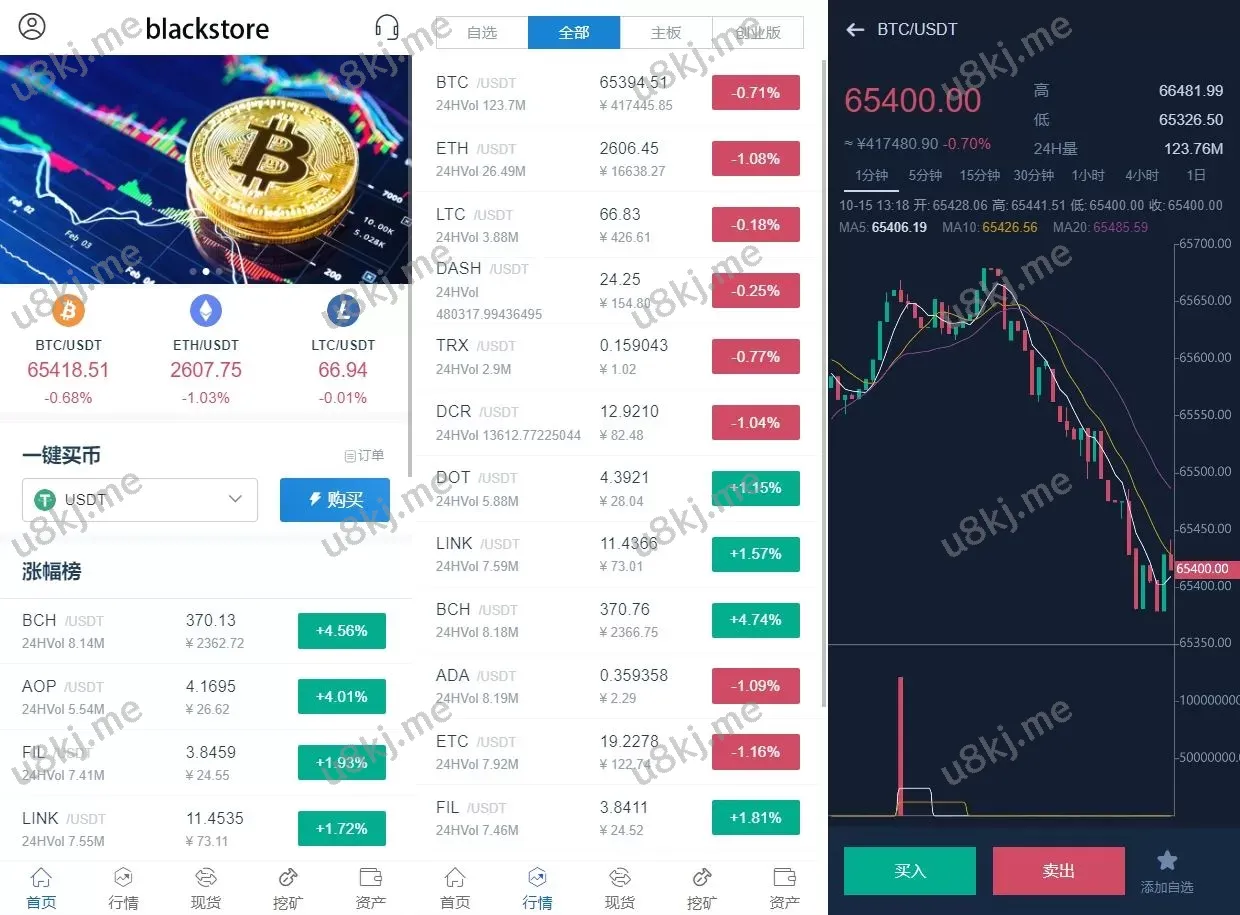 运营版交易所源码/U本位/期权交易/挖矿/兑换/全币K线控制源码