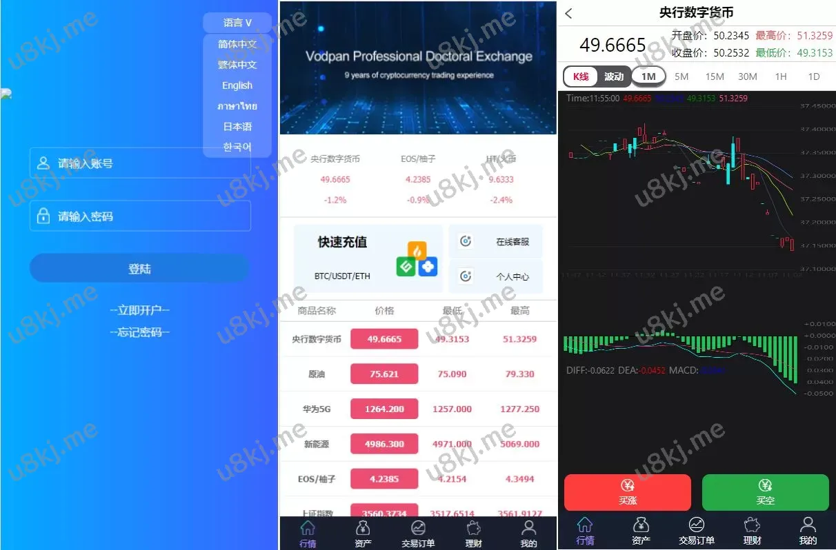 出海版理财源码/外汇微盘源码/余额宝/六种语言源码