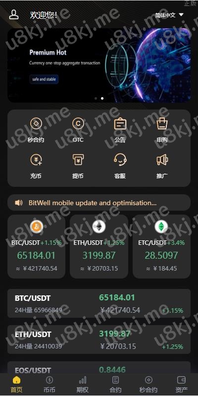 海外多国语言切换交易所系统 币币 期权 秒合约 永续合约交易